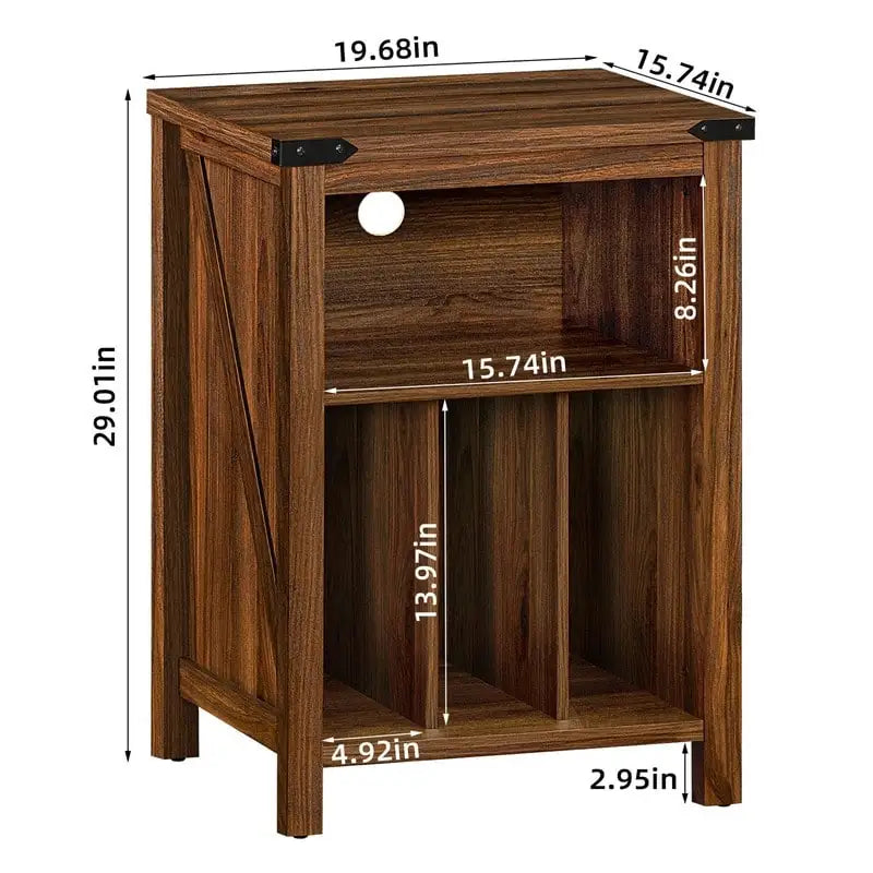 Mobile per Giradischi con Portadischi in Vinile - 15.74 P x 19.68 L x 29.01 A