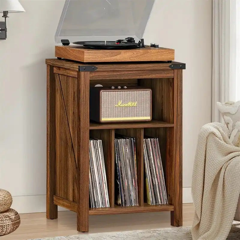 Mobile per Giradischi con Portadischi in Vinile - 15.74 P x 19.68 L x 29.01 A