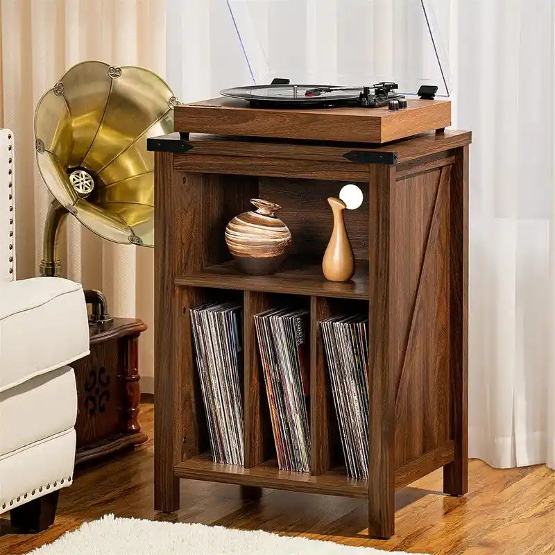 Mobile per Giradischi con Portadischi in Vinile - 15.74 P x 19.68 L x 29.01 A
