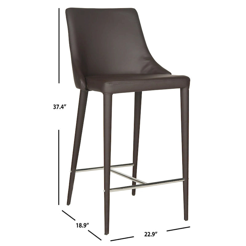 Sgabello da bancone bianco da 26 pollici (set da 2) - 22,9 x 18,9 x 37,4 - 23Lx19Px37A