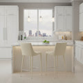 Sgabello da bancone bianco da 26 pollici (set da 2) - 22,9 x 18,9 x 37,4 - 23Lx19Px37A