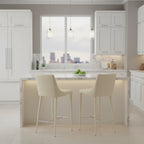 Sgabello da bancone bianco da 26 pollici (set da 2) - 22,9 x 18,9 x 37,4 - 23Lx19Px37A