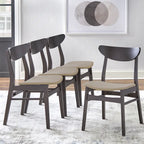 Sedia da pranzo Parlin in legno massello (set da 4)