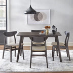 Sedia da pranzo Parlin in legno massello (set da 4)