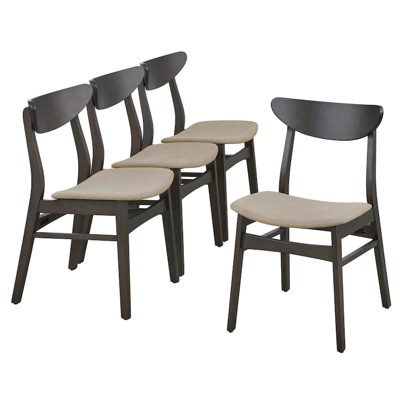 Sedia da pranzo Parlin in legno massello (set da 4)