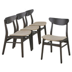 Sedia da pranzo Parlin in legno massello (set da 4)