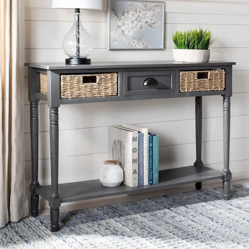   Edyth Grey Console - 44.5  x 13.4  x 31.5  - 45Wx13Dx32H