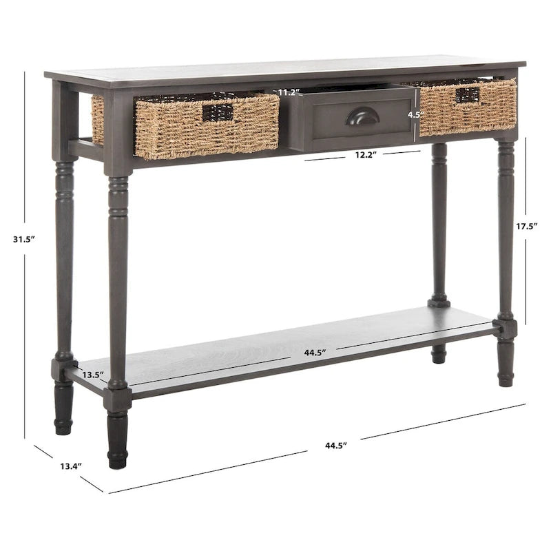 Consolle Edyth Grey - 44.5 x 13.4 x 31.5 - 45Lx13Px32A