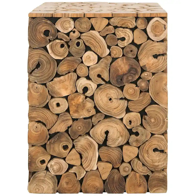 Sgabello Iida Bali Nero - Naturale - 13 x 13 x 18 - 13Lx13Px18A