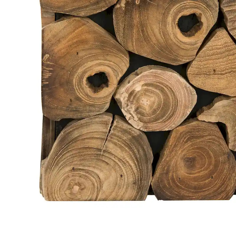 Sgabello Iida Bali Nero - Naturale - 13 x 13 x 18 - 13Lx13Px18A