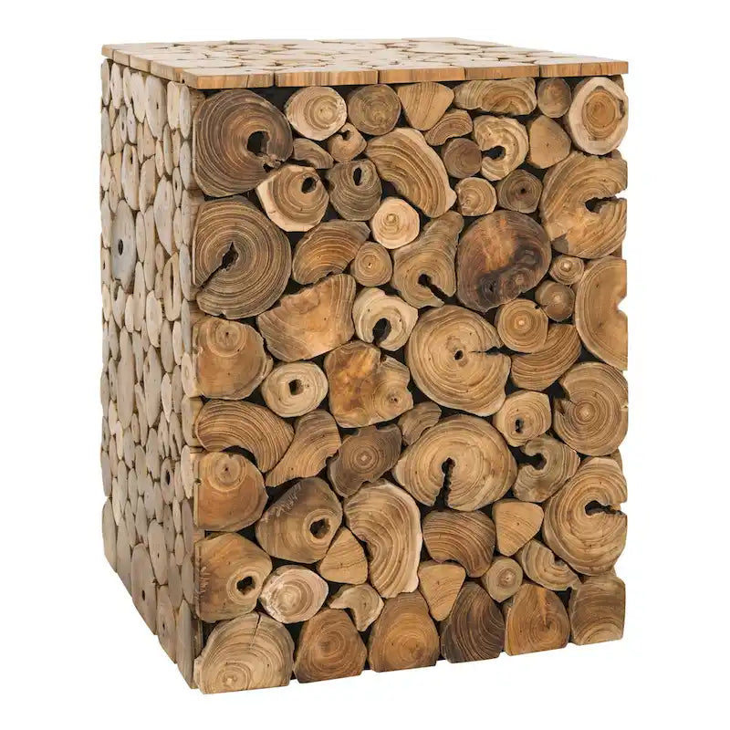 Sgabello Iida Bali Nero - Naturale - 13 x 13 x 18 - 13Lx13Px18A