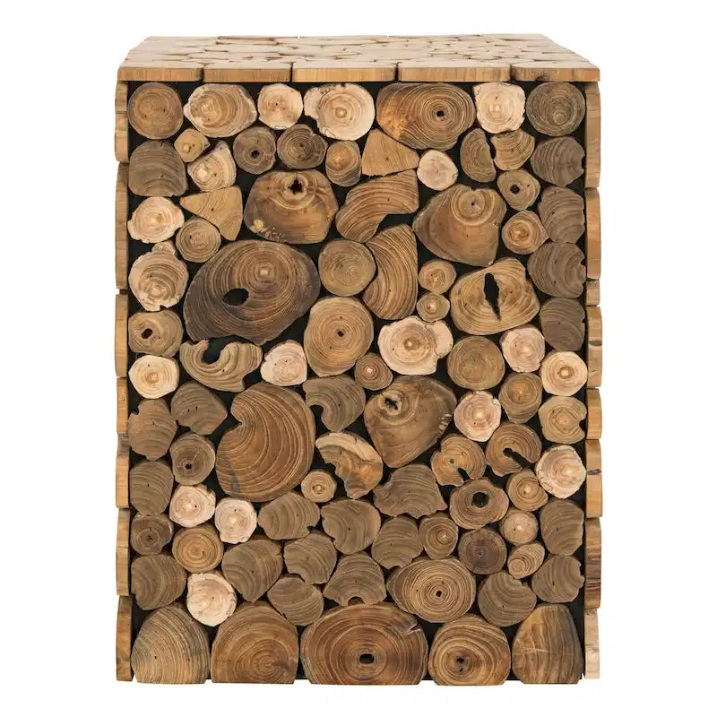 Sgabello Iida Bali Nero - Naturale - 13 x 13 x 18 - 13Lx13Px18A