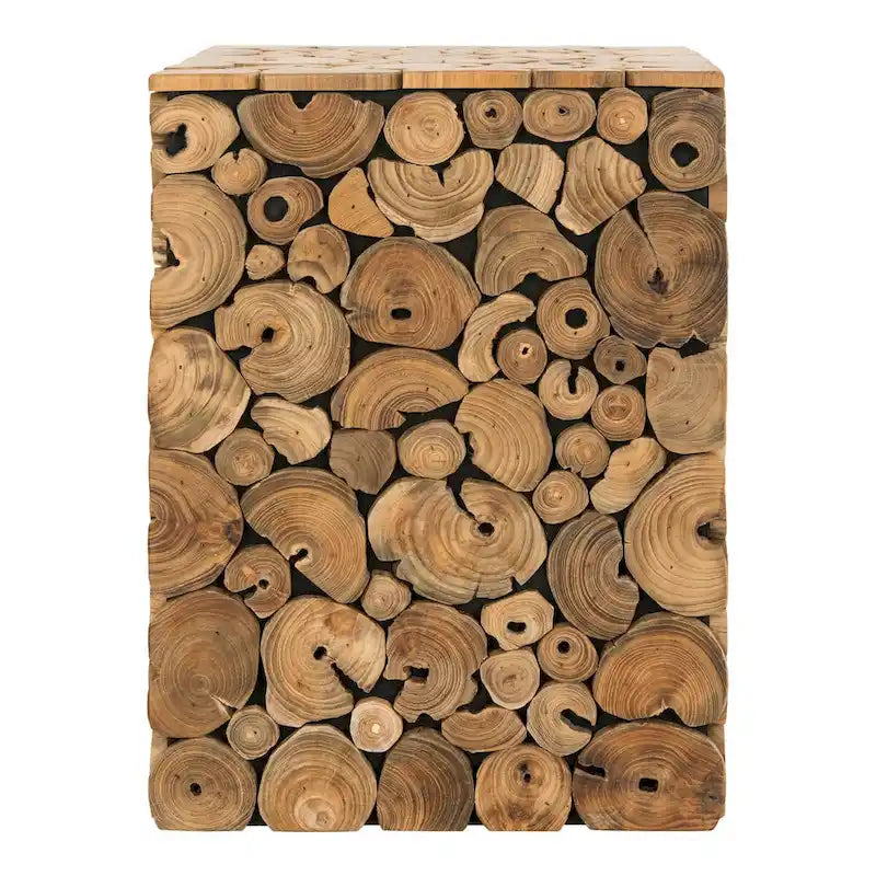 Sgabello Iida Bali Nero - Naturale - 13 x 13 x 18 - 13Lx13Px18A