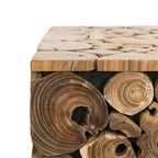 Sgabello Iida Bali Nero - Naturale - 13 x 13 x 18 - 13Lx13Px18A
