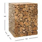 Sgabello Iida Bali Nero - Naturale - 13 x 13 x 18 - 13Lx13Px18A