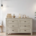 Cassettiera in legno stile rustico con 6 cassetti