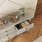 Cassettiera in legno stile rustico con 6 cassetti
