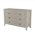 Cassettiera in legno stile rustico con 6 cassetti