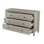 Cassettiera in legno stile rustico con 6 cassetti