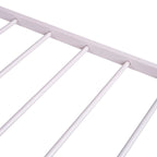 Letto a piattaforma in metallo full size con rotelle estraibili (twin size)