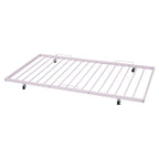 Letto a piattaforma in metallo full size con rotelle estraibili (twin size)