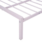 Letto a piattaforma in metallo full size con rotelle estraibili (twin size)
