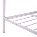 Letto a piattaforma in metallo full size con rotelle estraibili (twin size)