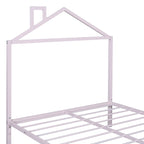 Letto a piattaforma in metallo full size con rotelle estraibili (twin size)
