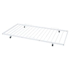 Letto a piattaforma in metallo full size con rotelle estraibili (twin size)