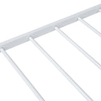 Letto a piattaforma in metallo full size con rotelle estraibili (twin size)