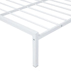 Letto a piattaforma in metallo full size con rotelle estraibili (twin size)