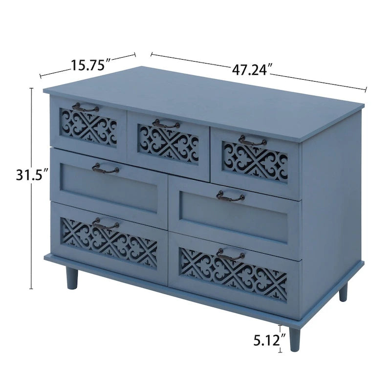 Cassettiera a 7 cassetti American Furniture adatta per camera da letto - N/D