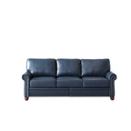 Divano in ecopelle con chiodini stile classico per soggiorno, ufficio, appartamento