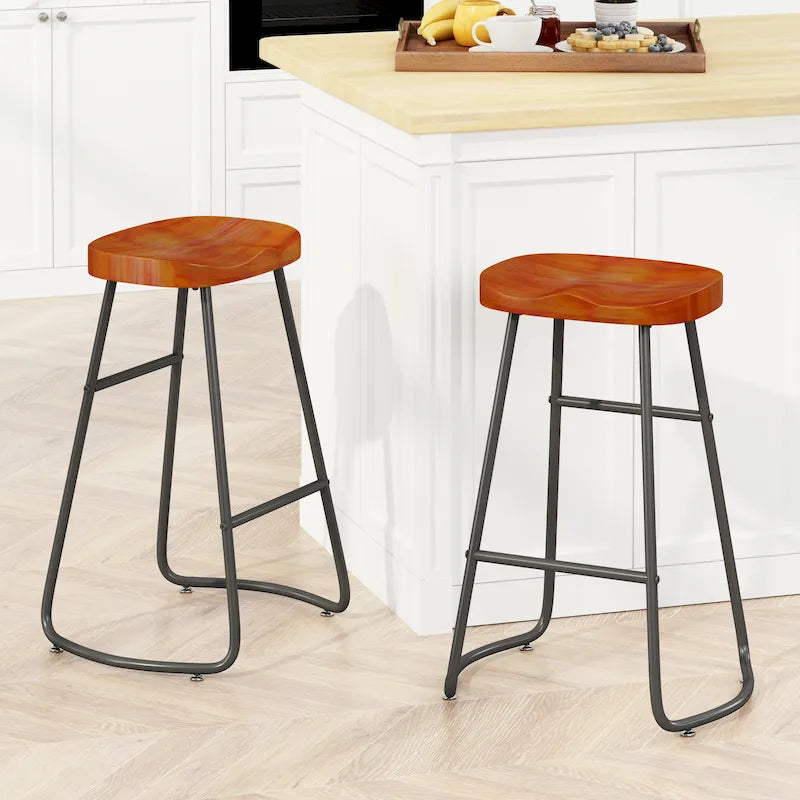 29.52 Eleganti e Minimalisti Sgabelli da Bar Set da 2, Sgabelli da Bar Altezza Contatore, per Isola Cucina, Caffetteria, Bar, Balcone di Casa