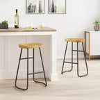 29.52 Eleganti e Minimalisti Sgabelli da Bar Set da 2, Sgabelli da Bar Altezza Contatore, per Isola Cucina, Caffetteria, Bar, Balcone di Casa