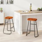 29.52 Eleganti e Minimalisti Sgabelli da Bar Set da 2, Sgabelli da Bar Altezza Contatore, per Isola Cucina, Caffetteria, Bar, Balcone di Casa