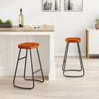 29.52 Eleganti e Minimalisti Sgabelli da Bar Set da 2, Sgabelli da Bar Altezza Contatore, per Isola Cucina, Caffetteria, Bar, Balcone di Casa