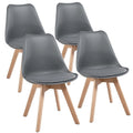Set di 4 sedie da pranzo moderne con morbida imbottitura