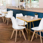Set di 4 sedie da pranzo moderne con morbida imbottitura