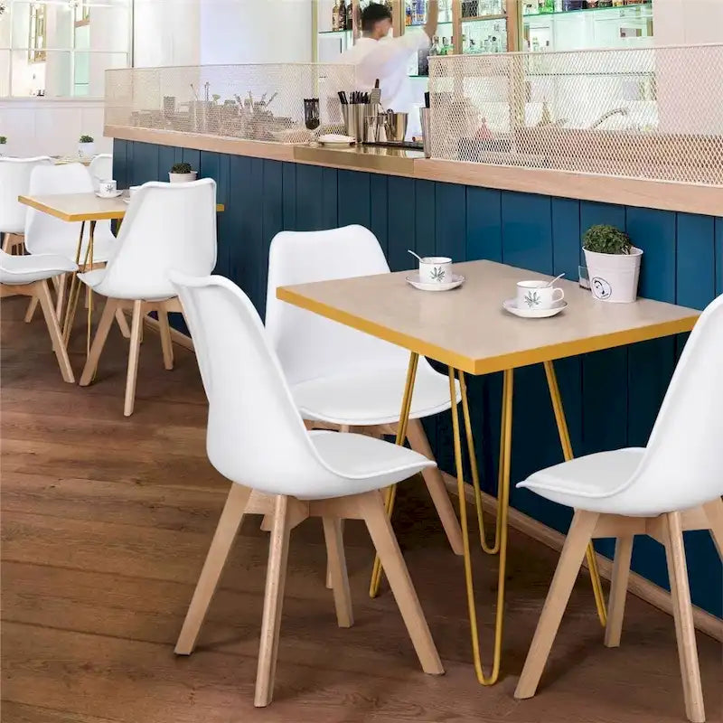 Set di 4 sedie da pranzo moderne con morbida imbottitura