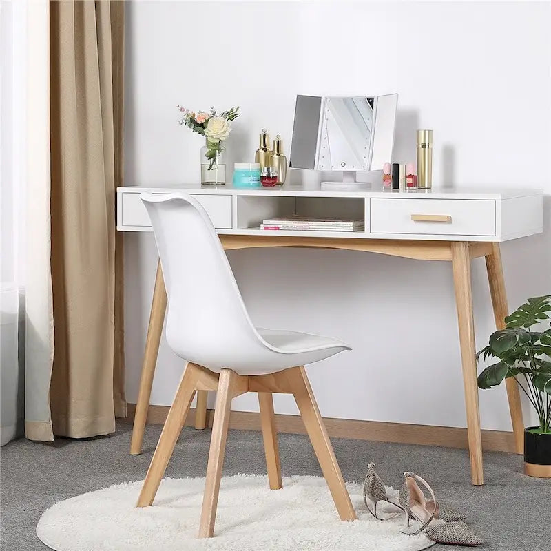 Set di 4 sedie da pranzo moderne con morbida imbottitura