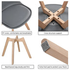 Set di 4 sedie da pranzo moderne con morbida imbottitura