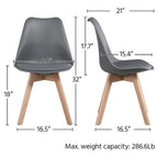 Set di 4 sedie da pranzo moderne con morbida imbottitura