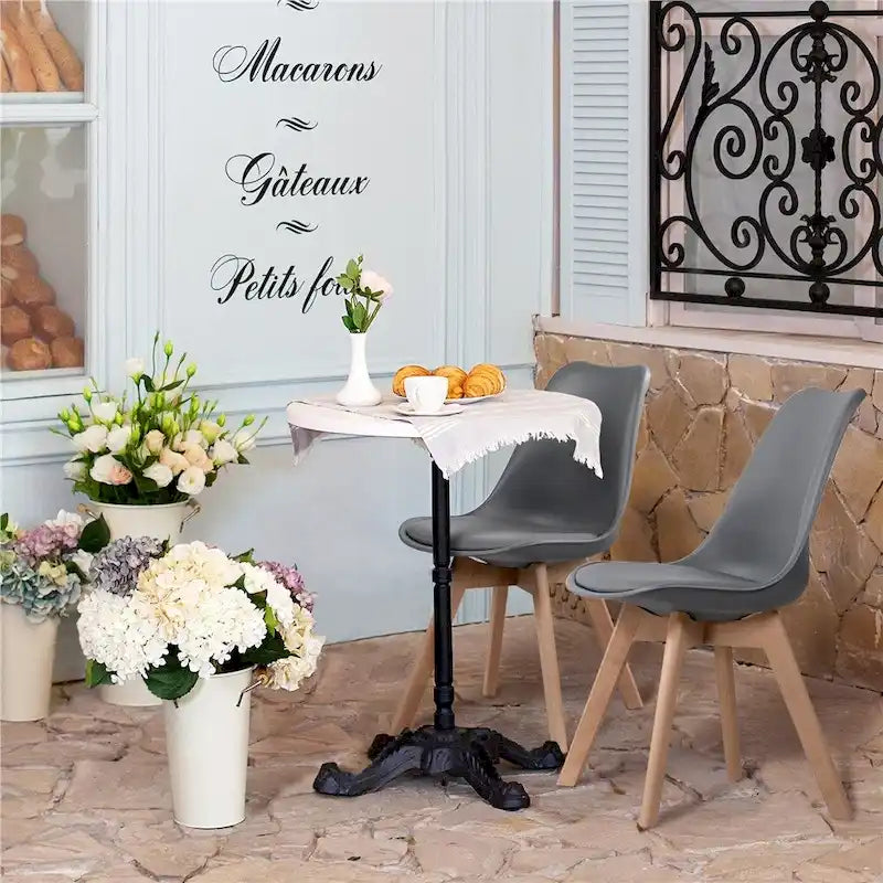 Set di 4 sedie da pranzo moderne con morbida imbottitura