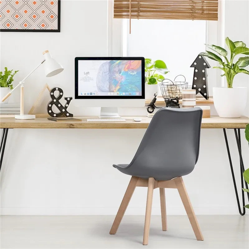 Set di 4 sedie da pranzo moderne con morbida imbottitura