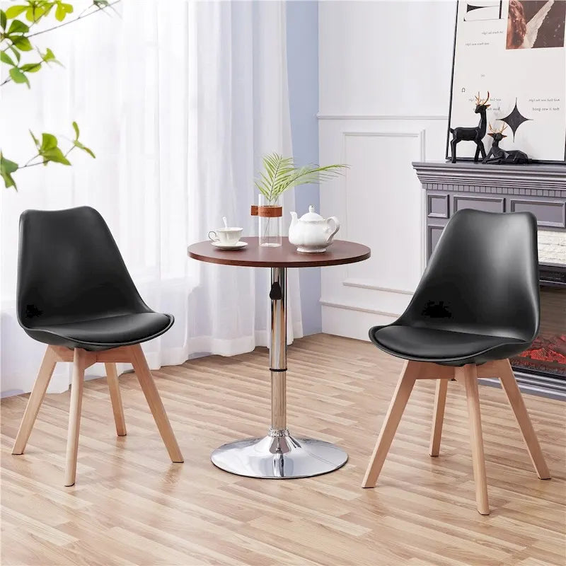 Set di 4 sedie da pranzo moderne con morbida imbottitura