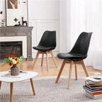 Set di 4 sedie da pranzo moderne con morbida imbottitura