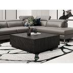   Kenda Modern Black Oak Square Coffee Table With Storage