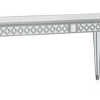 Tavolo da pranzo Ada, allungabile, 183-229 cm, piano rettangolare, a specchio, color argento