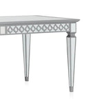 Tavolo da pranzo Ada, allungabile, 183-229 cm, piano rettangolare, a specchio, color argento